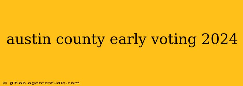 austin county early voting 2024