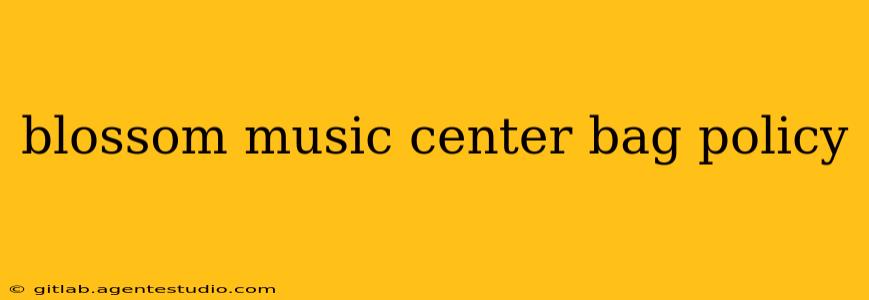 blossom music center bag policy