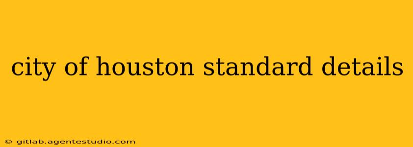 city of houston standard details