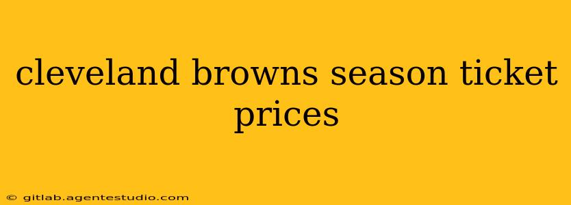 cleveland browns season ticket prices