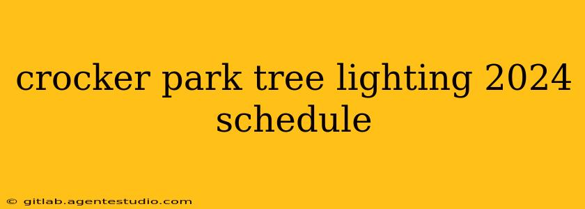 crocker park tree lighting 2024 schedule