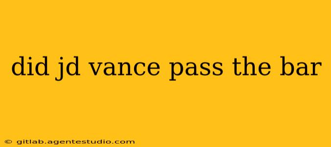 did jd vance pass the bar
