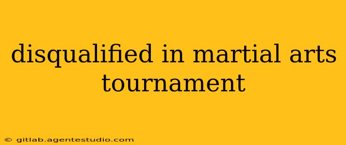 disqualified in martial arts tournament