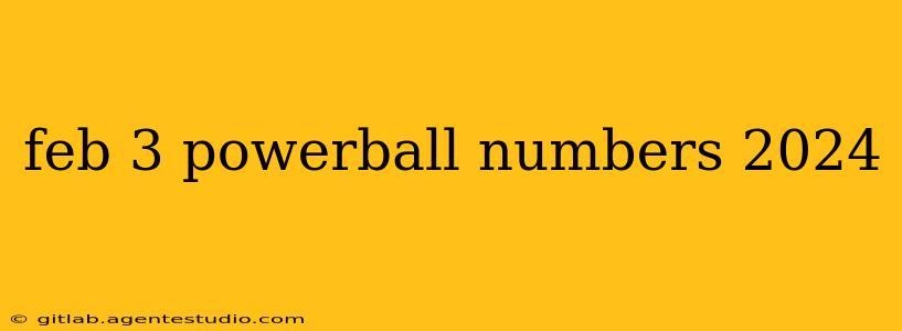 feb 3 powerball numbers 2024