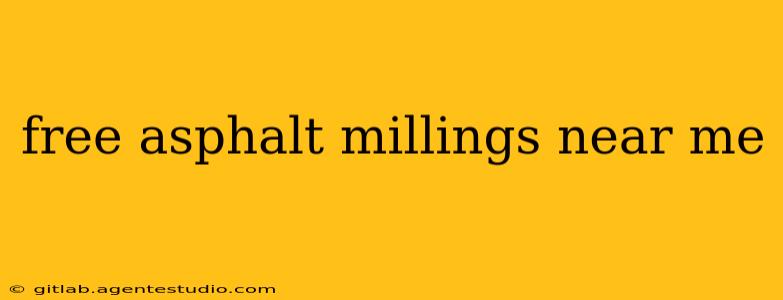 free asphalt millings near me