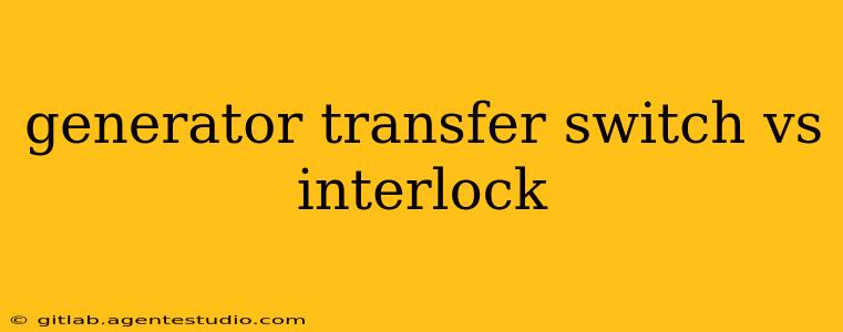 generator transfer switch vs interlock