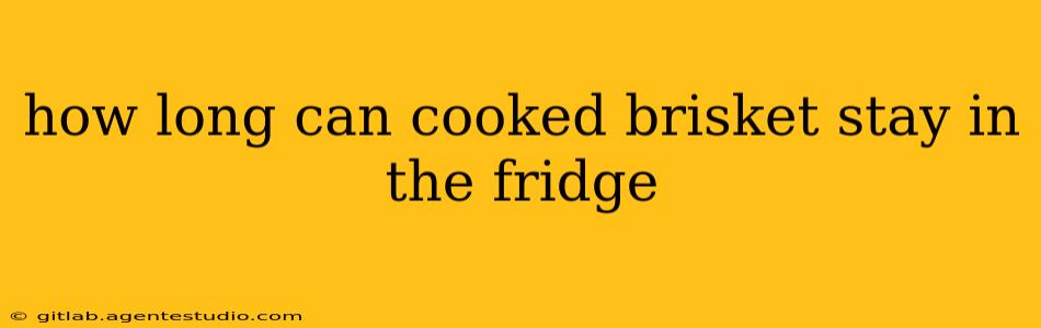 how long can cooked brisket stay in the fridge