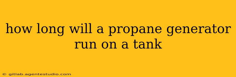 how long will a propane generator run on a tank