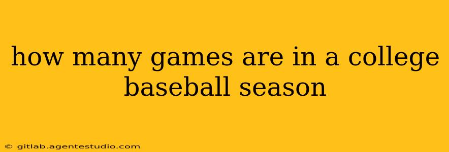 how many games are in a college baseball season