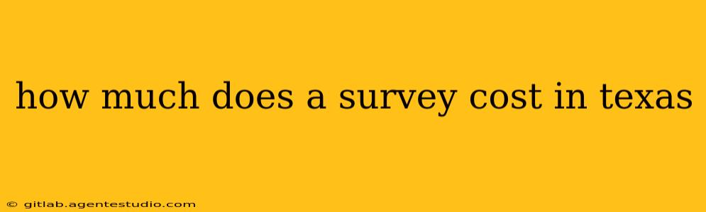 how much does a survey cost in texas