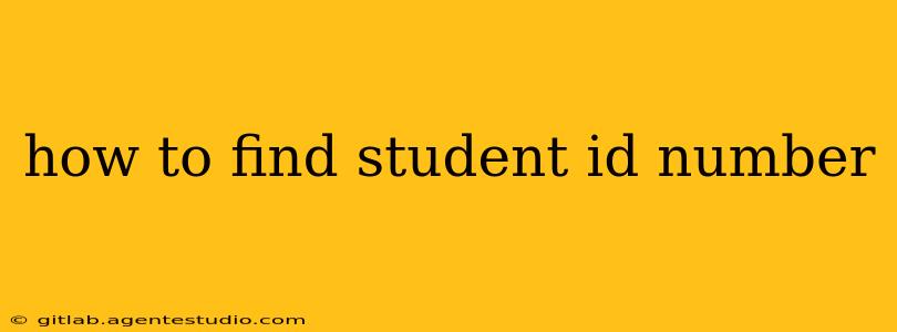 how to find student id number