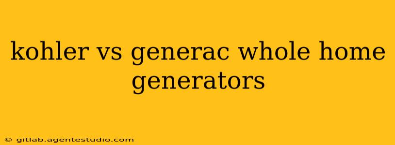 kohler vs generac whole home generators