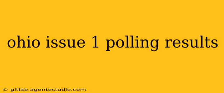 ohio issue 1 polling results