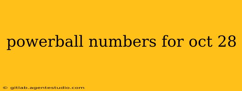 powerball numbers for oct 28