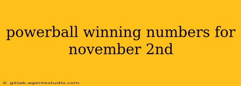 powerball winning numbers for november 2nd