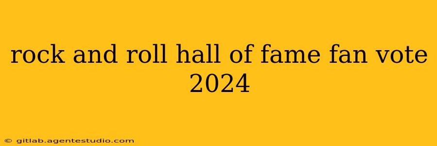 rock and roll hall of fame fan vote 2024