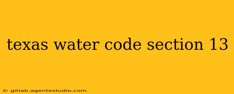 texas water code section 13