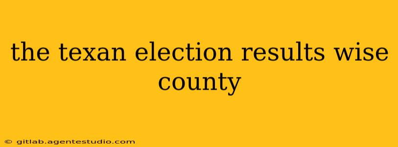 the texan election results wise county