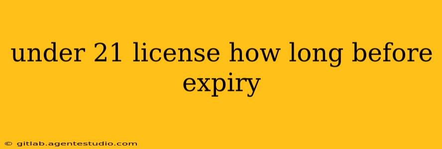 under 21 license how long before expiry