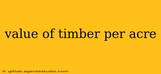 value of timber per acre