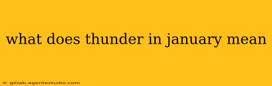 what does thunder in january mean