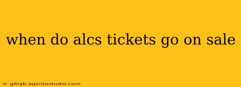 when do alcs tickets go on sale