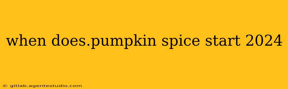 when does.pumpkin spice start 2024