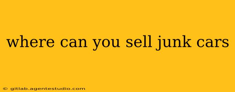 where can you sell junk cars