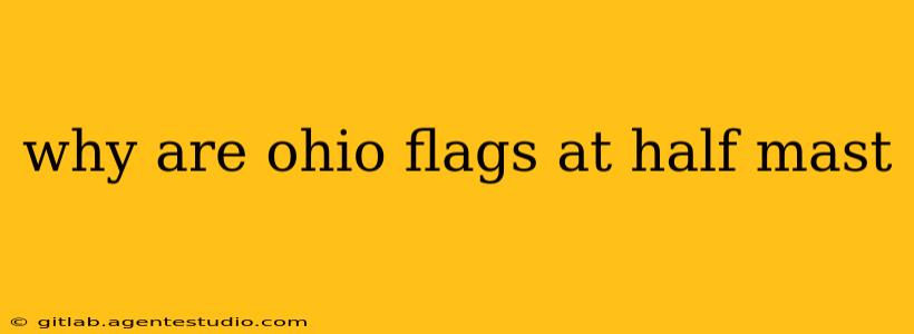 why are ohio flags at half mast