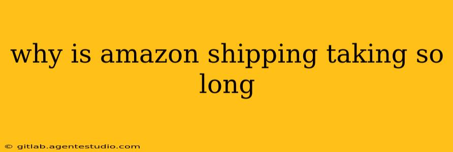 why is amazon shipping taking so long