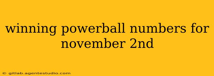 winning powerball numbers for november 2nd